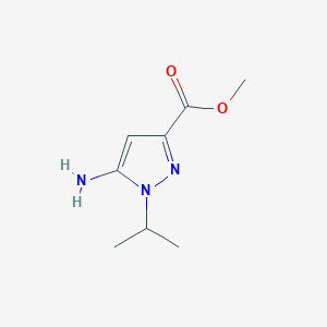 molecular formula C8H13N3O2 B2460443 methyl 5-amino-1-(propan-2-yl)-1H-pyrazole-3-carboxylate CAS No. 1781679-85-3