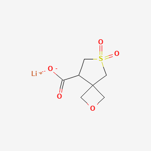 molecular formula C7H9LiO5S B2460444 リチウム6,6-ジオキソ-2-オキサ-6λ<sup>6</sup>-チアスピロ[3.4]オクタン-8-カルボキシレート CAS No. 2418708-70-8