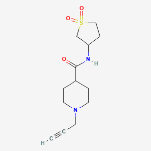 molecular formula C13H20N2O3S B2460446 N-(1,1-dioxo-1lambda6-thiolan-3-yl)-1-(prop-2-yn-1-yl)piperidine-4-carboxamide CAS No. 1797711-85-3