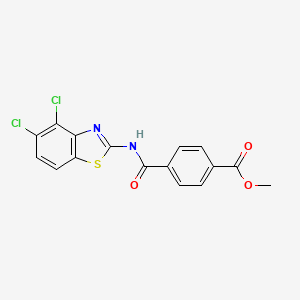 molecular formula C16H10Cl2N2O3S B2460459 Methyl 4-[(4,5-dichloro-1,3-benzothiazol-2-yl)carbamoyl]benzoate CAS No. 868230-65-3