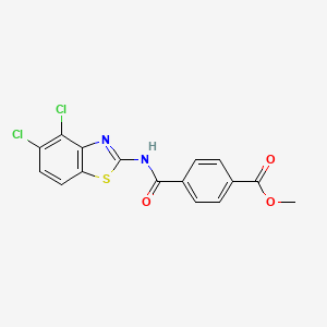 molecular formula C16H10Cl2N2O3S B2460459 4-[(4,5-dicloro-1,3-benzotiazol-2-il)carbamoil]benzoato de metilo CAS No. 868230-65-3