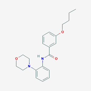 molecular formula C21H26N2O3 B246046 3-butoxy-N-[2-(4-morpholinyl)phenyl]benzamide 