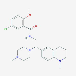 5-chloro-2-methoxy-N-(2-(1-methyl-1,2,3,4-tetrahydroquinolin-6-yl)-2-(4-methylpiperazin-1-yl)ethyl)benzamide