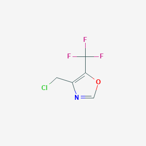 molecular formula C5H3ClF3NO B2460463 4-(Chloromethyl)-5-(trifluoromethyl)oxazole CAS No. 1823901-92-3