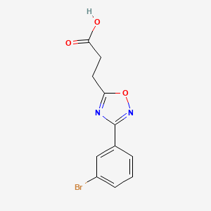 molecular formula C11H9BrN2O3 B2460465 3-[3-(3-Bromophenyl)-1,2,4-oxadiazol-5-yl]propanoic acid CAS No. 889946-81-0