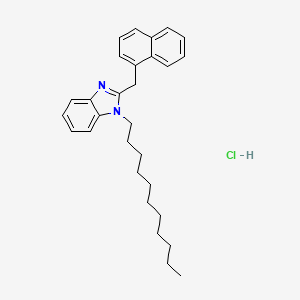 molecular formula C29H37ClN2 B2460469 2-[(naphthalen-1-yl)methyl]-1-undecyl-1H-1,3-benzodiazole hydrochloride CAS No. 1052076-75-1