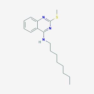 molecular formula C17H25N3S B2460470 2-(methylsulfanyl)-N-octyl-4-quinazolinamine CAS No. 866137-97-5
