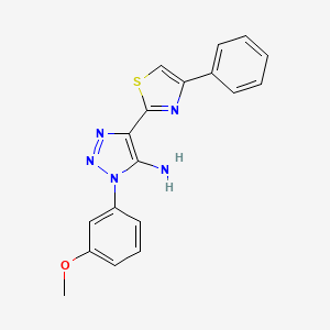 1-(3-methoxyphenyl)-4-(4-phenylthiazol-2-yl)-1H-1,2,3-triazol-5-amine