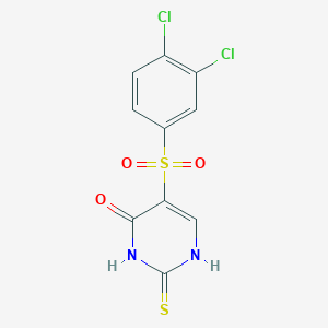 molecular formula C10H6Cl2N2O3S2 B2460502 5-[(3,4-dichlorophenyl)sulfonyl]-2-thioxo-2,3-dihydropyrimidin-4(1H)-one CAS No. 1255777-54-8