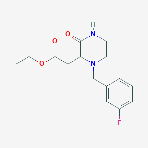 Ethyl [1-(3-fluorobenzyl)-3-oxopiperazin-2-yl]acetate