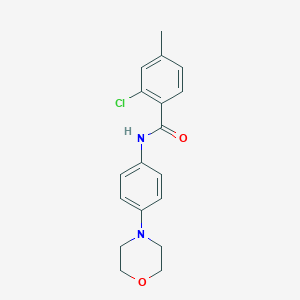 molecular formula C18H19ClN2O2 B246051 2-chloro-4-methyl-N-[4-(4-morpholinyl)phenyl]benzamide 