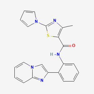 N-(2-(imidazo[1,2-a]pyridin-2-yl)phenyl)-4-methyl-2-(1H-pyrrol-1-yl)thiazole-5-carboxamide