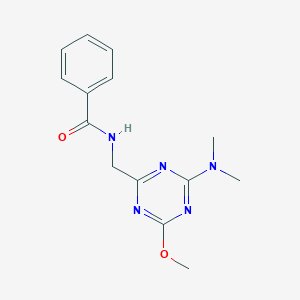 molecular formula C14H17N5O2 B2460515 N-((4-(dimethylamino)-6-methoxy-1,3,5-triazin-2-yl)methyl)benzamide CAS No. 2034522-66-0