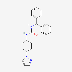 molecular formula C23H26N4O B2460519 1-(diphenylmethyl)-3-[4-(1H-pyrazol-1-yl)cyclohexyl]urea CAS No. 2097921-96-3