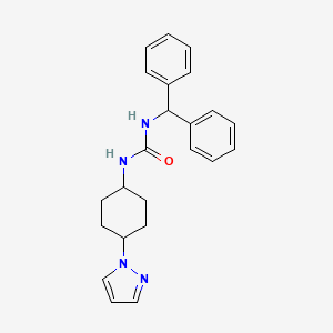 molecular formula C23H26N4O B2460519 1-(difenilmetil)-3-[4-(1H-pirazolil-1-il)ciclohexil]urea CAS No. 2097921-96-3