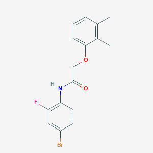 molecular formula C16H15BrFNO2 B246052 N-(4-bromo-2-fluorophenyl)-2-(2,3-dimethylphenoxy)acetamide 