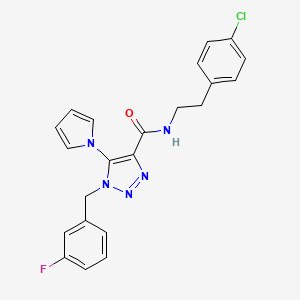 N-(4-chlorophenethyl)-1-(3-fluorobenzyl)-5-(1H-pyrrol-1-yl)-1H-1,2,3-triazole-4-carboxamide