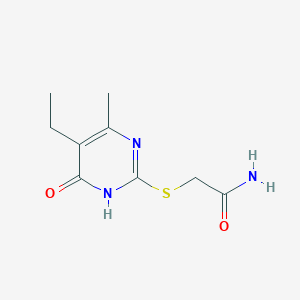 molecular formula C9H13N3O2S B2460521 2-((5-Ethyl-4-methyl-6-oxo-1,6-dihydropyrimidin-2-yl)thio)acetamide CAS No. 552308-93-7