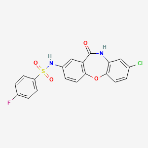 N-(8-chloro-11-oxo-10,11-dihydrodibenzo[b,f][1,4]oxazepin-2-yl)-4-fluorobenzenesulfonamide