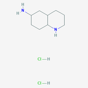 molecular formula C9H20Cl2N2 B2460525 Decahydroquinolin-6-amine dihydrochloride CAS No. 1955494-63-9