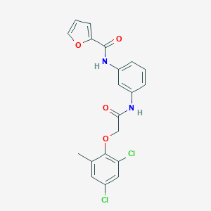 molecular formula C20H16Cl2N2O4 B246053 N-(3-{[2-(2,4-dichloro-6-methylphenoxy)acetyl]amino}phenyl)-2-furamide 