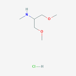 molecular formula C6H16ClNO2 B2460537 1,3-Dimethoxy-N-methylpropan-2-amine;hydrochloride CAS No. 2445792-78-7
