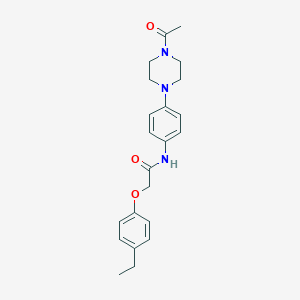 molecular formula C22H27N3O3 B246054 N-[4-(4-acetylpiperazin-1-yl)phenyl]-2-(4-ethylphenoxy)acetamide 