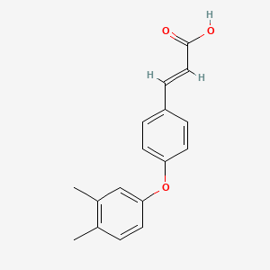 molecular formula C17H16O3 B2460545 (E)-3-(4-(3,4-Dimethylphenoxy)phenyl)acrylic acid CAS No. 938312-98-2