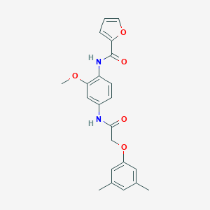 molecular formula C22H22N2O5 B246055 N-(4-{[(3,5-dimethylphenoxy)acetyl]amino}-2-methoxyphenyl)-2-furamide 