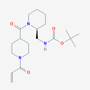 Tert-butyl N-[[(2S)-1-(1-prop-2-enoylpiperidine-4-carbonyl)piperidin-2-yl]methyl]carbamate