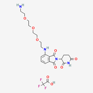 molecular formula C23H29F3N4O9 B2460556 Pomalidomide-PEG3-C2-NH2 TFA CAS No. 2414913-97-4