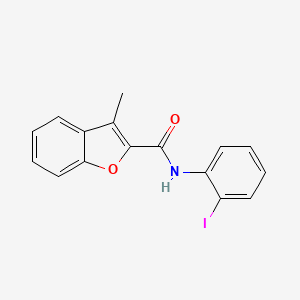 molecular formula C16H12INO2 B2460557 N-(2-iodophenyl)-3-methyl-1-benzofuran-2-carboxamide CAS No. 717869-09-5