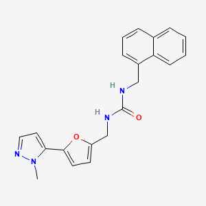 1-[[5-(2-Methylpyrazol-3-yl)furan-2-yl]methyl]-3-(naphthalen-1-ylmethyl)urea