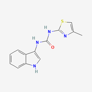 molecular formula C13H12N4OS B2460563 1-(1H-indol-3-yl)-3-(4-methylthiazol-2-yl)urea CAS No. 899753-50-5