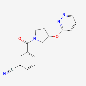 3-(3-(Pyridazin-3-yloxy)pyrrolidine-1-carbonyl)benzonitrile