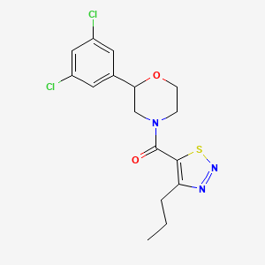 molecular formula C16H17Cl2N3O2S B2460577 (3,5-二氯苯基)吗啉基(4-丙基-1,2,3-噻二唑-5-基)甲酮 CAS No. 1421484-56-1