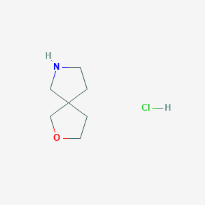 molecular formula C7H14ClNO B2460583 2-Oxa-7-azaspiro[4.4]nonane hydrochloride CAS No. 1419590-58-1; 175-97-3