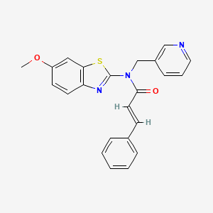 molecular formula C23H19N3O2S B2460592 N-(6-methoxybenzo[d]thiazol-2-yl)-N-(pyridin-3-ylmethyl)cinnamamide CAS No. 895010-59-0