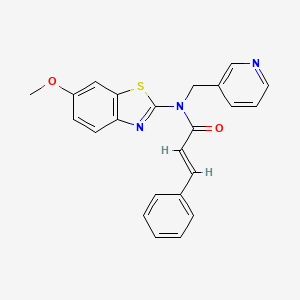 molecular formula C23H19N3O2S B2460592 (2E)-N-(6-Methoxy-1,3-benzothiazol-2-yl)-3-phenyl-N-[(pyridin-3-yl)methyl]prop-2-enamid CAS No. 895010-59-0