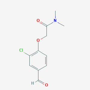 molecular formula C11H12ClNO3 B2460596 2-(2-chloro-4-formylphenoxy)-N,N-dimethylacetamide CAS No. 1251108-40-3