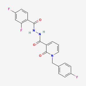 molecular formula C20H14F3N3O3 B2460606 N'-(2,4-difluorobenzoyl)-1-(4-fluorobenzyl)-2-oxo-1,2-dihydropyridine-3-carbohydrazide CAS No. 1105211-47-9