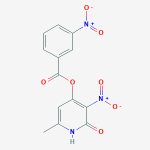 molecular formula C13H9N3O7 B2460610 (6-methyl-3-nitro-2-oxo-1H-pyridin-4-yl) 3-nitrobenzoate CAS No. 868679-90-7
