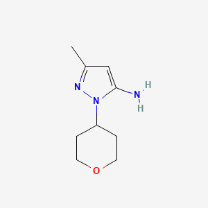 molecular formula C9H15N3O B2460611 3-Méthyl-1-(tétrahydro-2H-pyran-4-yl)-1H-pyrazol-5-amine CAS No. 1247075-24-6