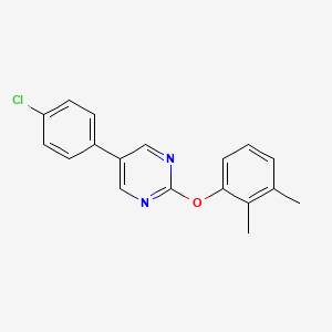 molecular formula C18H15ClN2O B2460613 5-(4-Chlorophenyl)-2-(2,3-dimethylphenoxy)pyrimidine CAS No. 477890-44-1