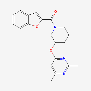 Benzofuran-2-yl(3-((2,6-dimethylpyrimidin-4-yl)oxy)piperidin-1-yl)methanone