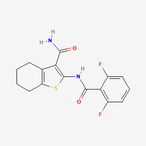 molecular formula C16H14F2N2O2S B2460626 2-(2,6-Difluorobenzamido)-4,5,6,7-tetrahydrobenzo[b]thiophene-3-carboxamide CAS No. 325977-19-3