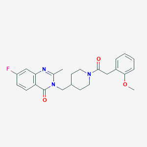 7-Fluoro-3-[[1-[2-(2-methoxyphenyl)acetyl]piperidin-4-yl]methyl]-2-methylquinazolin-4-one