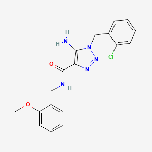 5-amino-1-(2-chlorobenzyl)-N-(2-methoxybenzyl)-1H-1,2,3-triazole-4-carboxamide