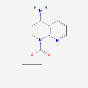 molecular formula C13H19N3O2 B2460632 Tert-butyl 4-amino-3,4-dihydro-2H-1,8-naphthyridine-1-carboxylate CAS No. 1822862-83-8
