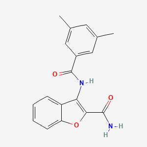 molecular formula C18H16N2O3 B2460634 3-(3,5-Dimethylbenzamido)benzofuran-2-carboxamide CAS No. 898373-04-1